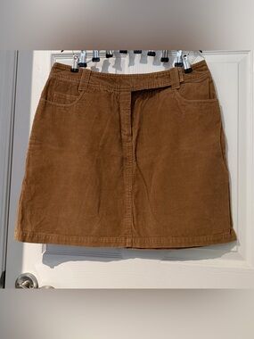 Jessica Sport Brown Corduroy A-Line Mini Skirt – Size 16